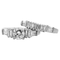 Rachel Koen 1.90Cttw Diamond Engagement Ring Set 14K White Gold