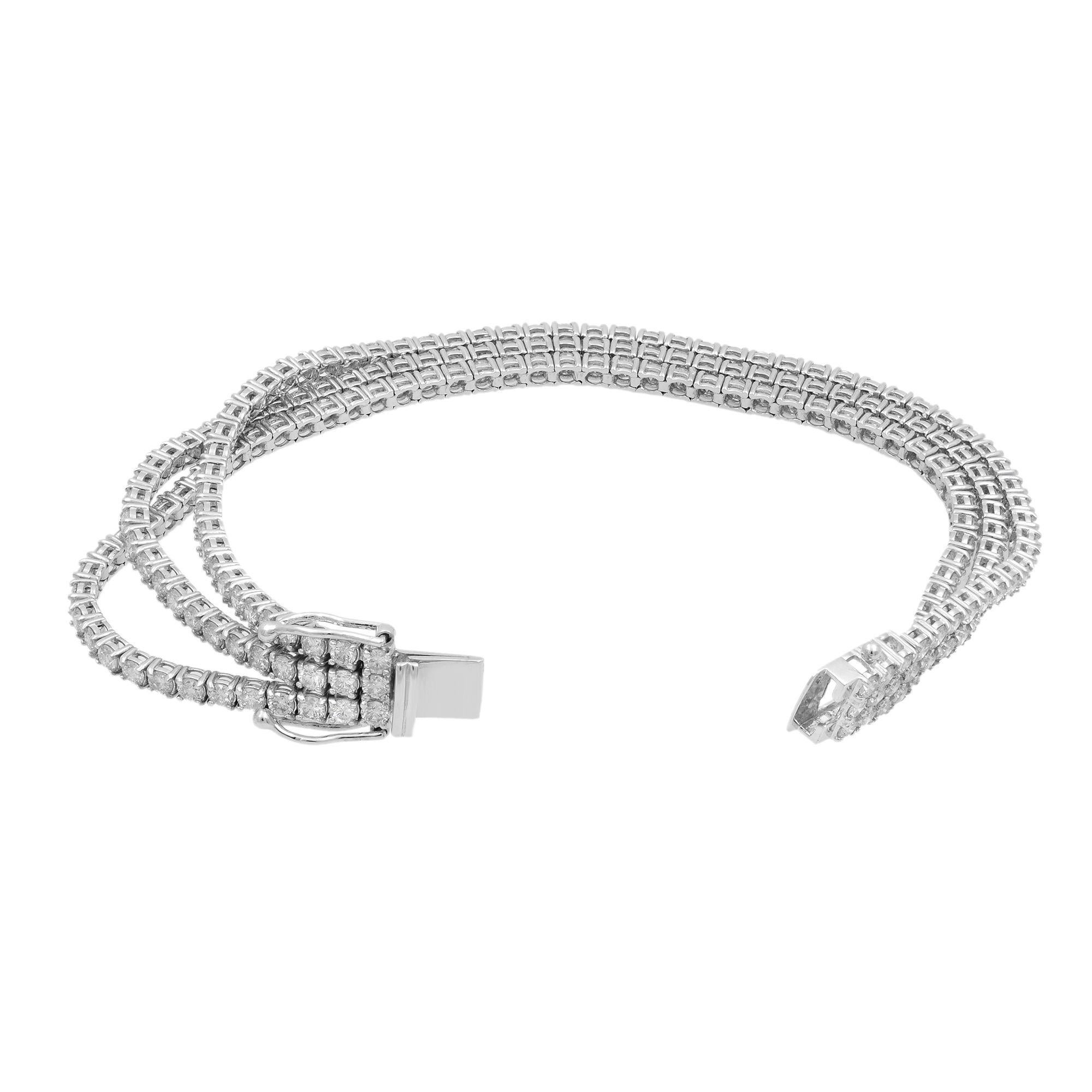three row diamond bracelet