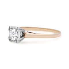 Rachel Koen Antique 0.40Cttw Round Diamond Engagement Ring 14K Yellow Gold