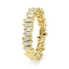 Rachel koen Baguette Diamond Eternity Band 14K Yellow Gold 0.67cttw