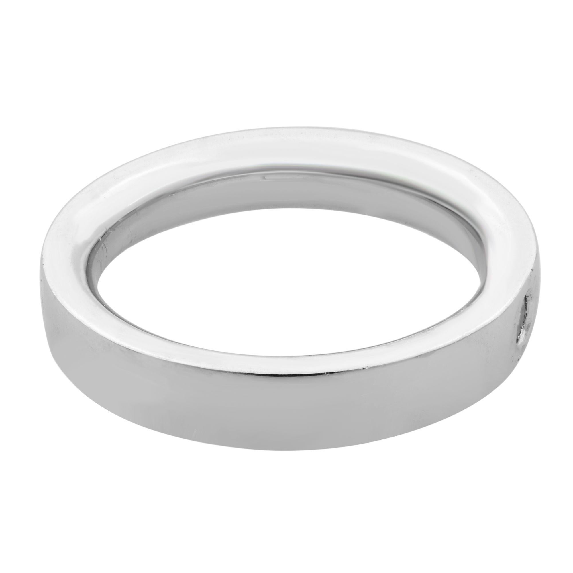 Taille ronde Rachel Koen Alliance pour femme en or blanc 14 carats avec diamants sertis en serti clos (0,06 ct. pt.) en vente