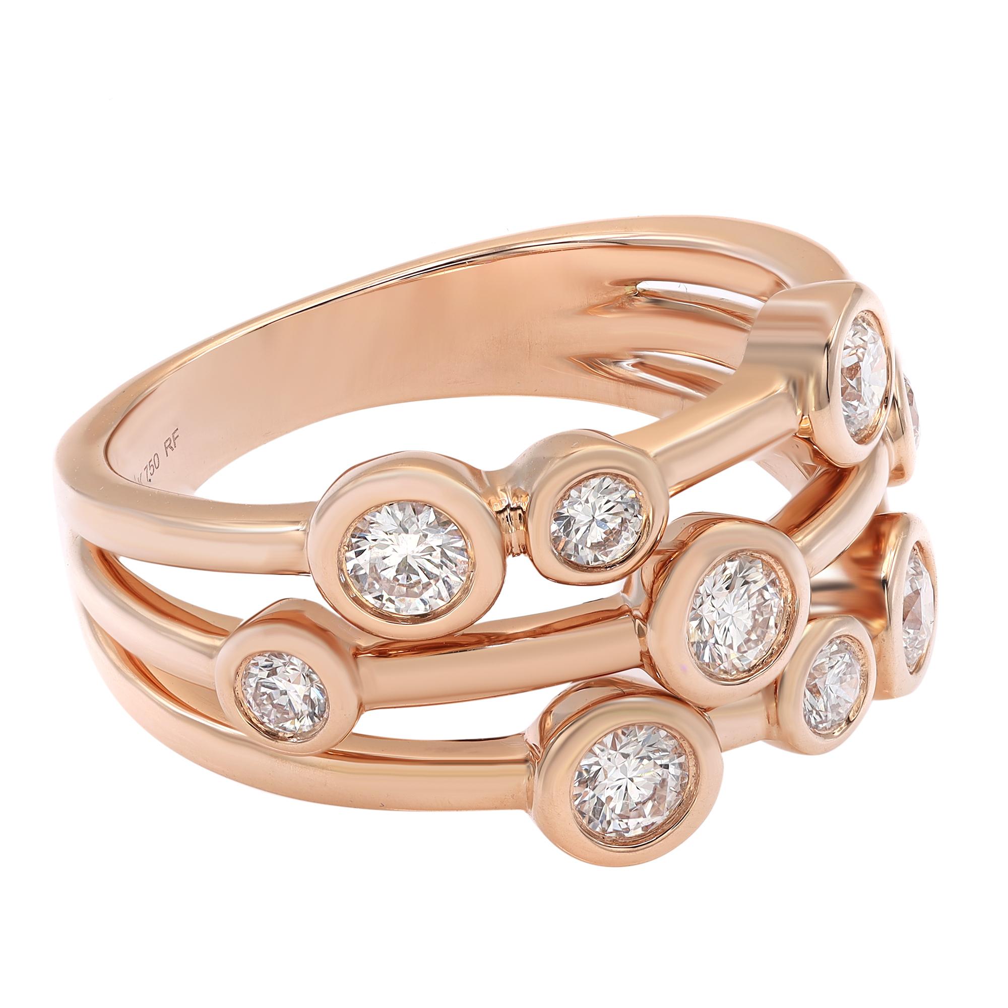 rose gold bubble ring