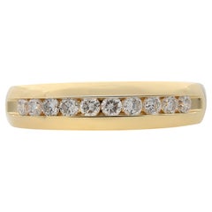 Rachel Koen Channel Set Diamond Wedding Band 14k Yellow Gold 0.30ctt