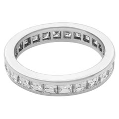 Rachel Koen Channel Square Diamond Eternity Band 14K White Gold 1.25cttw