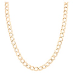 Rachel Koen Cuban Link Chain Unisex 14k Yellow Gold