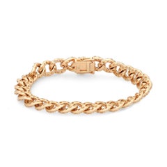 Rachel Koen Diamond Cuban Link Chain Bracelet 18K Yellow Gold 7.65Cttw