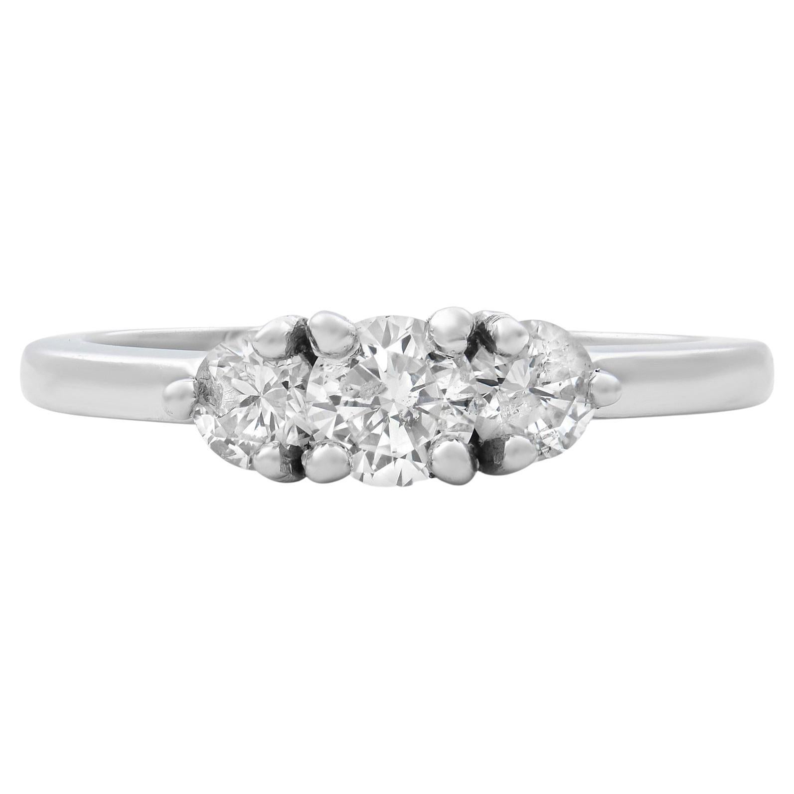 Rachel Koen Diamond Engagement Ring 14K White Gold 0.50Cttw