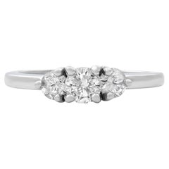 Rachel Koen Diamond Engagement Ring 14K White Gold 0.50Cttw