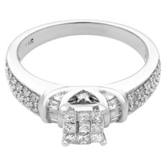 Anello di fidanzamento con diamante Rachel Koen in oro bianco 14K 0,55cttw