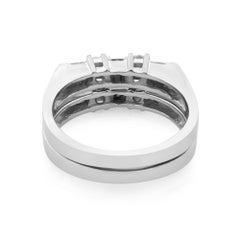 Rachel Koen Diamond Engagement Set of Rings 14K White Gold 1.0cttw