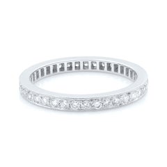 Rachel Koen Diamond Eternity Band with Milgrain 18K White Gold 0.70cts