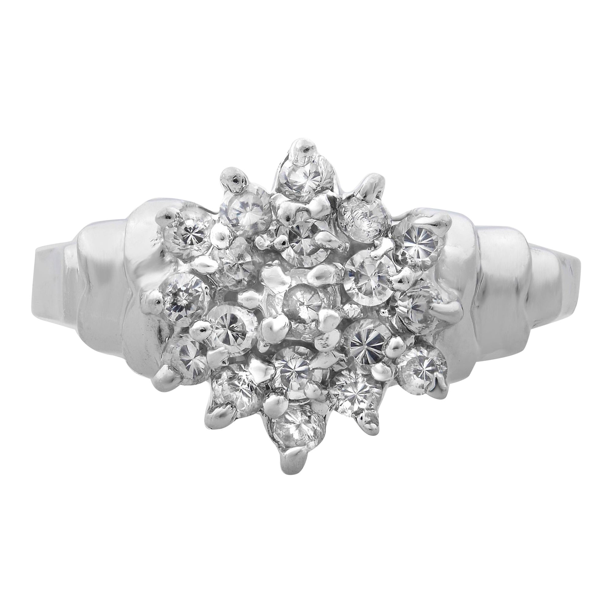 Anello da cocktail da donna con diamante Rachel Koen in oro bianco 14K 0,25cttw