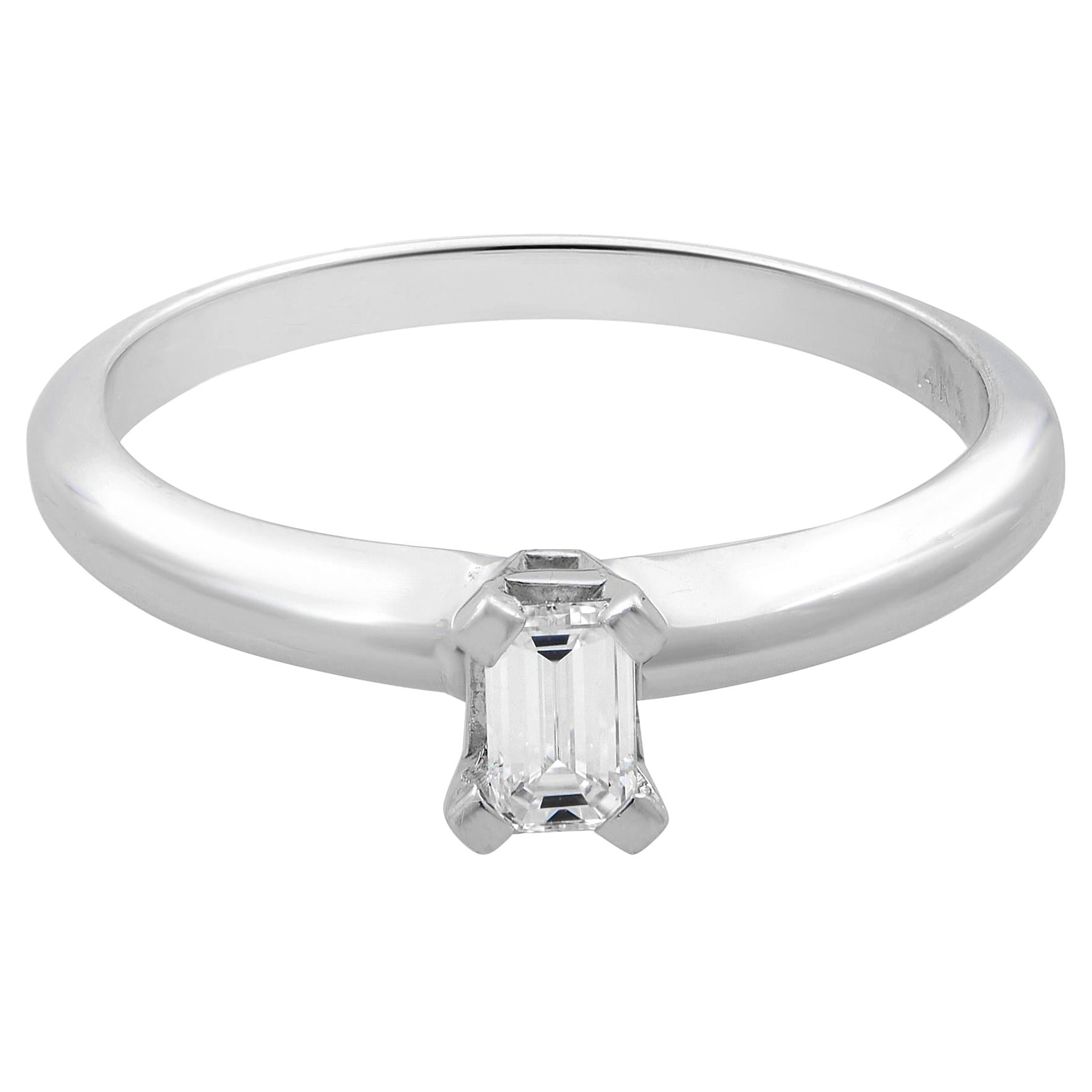 Rachel Koen Bague de fianailles pour femme en or blanc 14 carats avec diamants de 0,20 carat