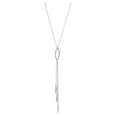 Rachel Koen Diamond Ladies Pendant Necklace 18k White and Yellow Gold