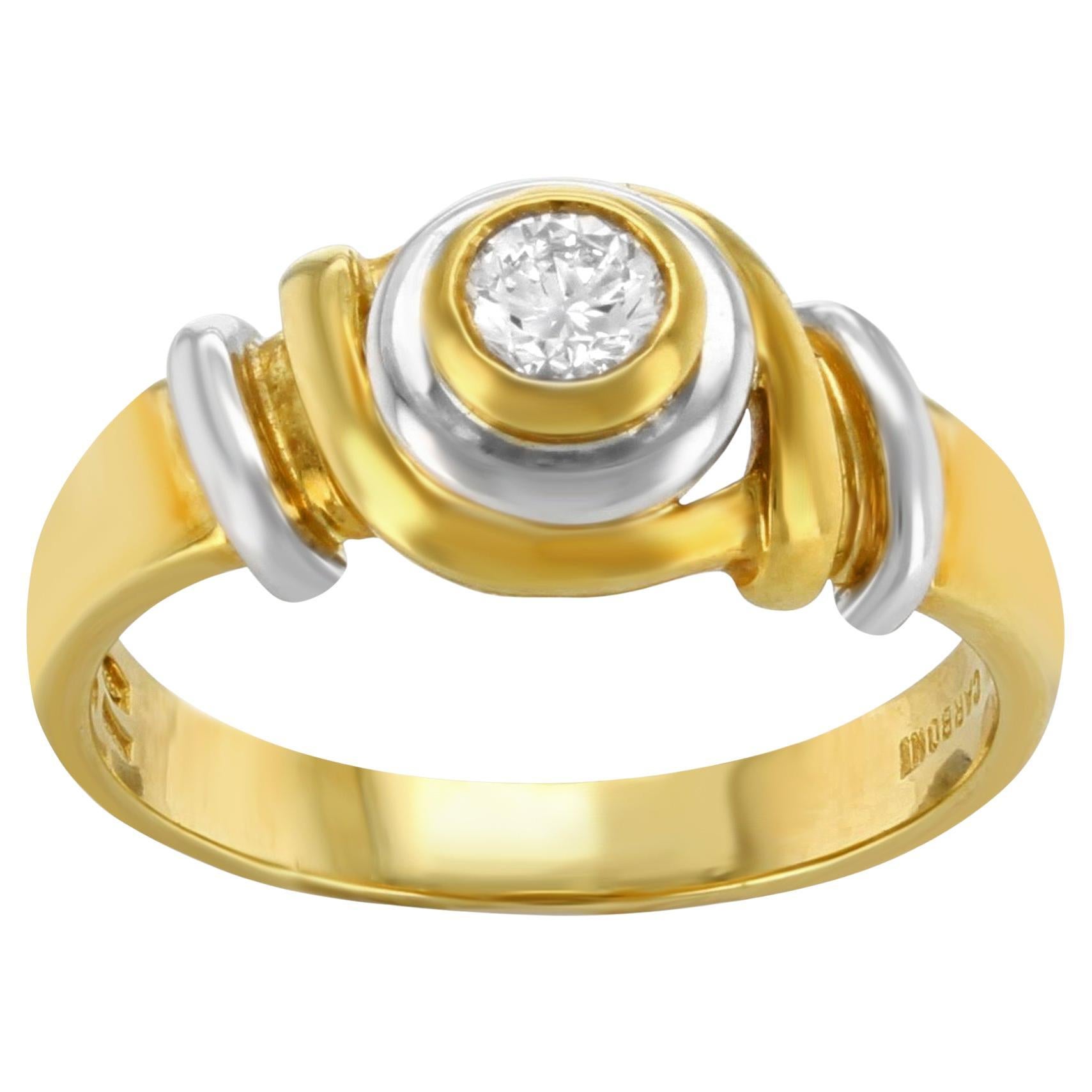 Rachel Koen Diamond Ladies Ring 18K Yellow White Gold 0.20 Cttw