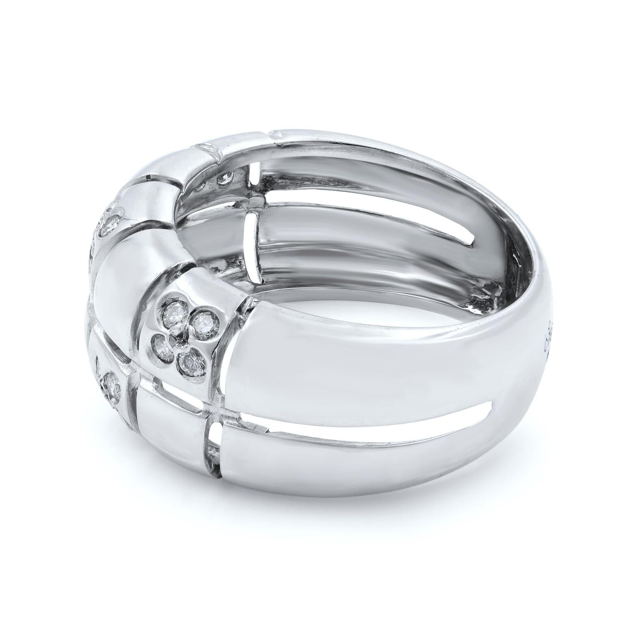 Women's or Men's Rachel Koen Diamond Ladies Ring Band 14k White Gold 0.30 Cttw For Sale