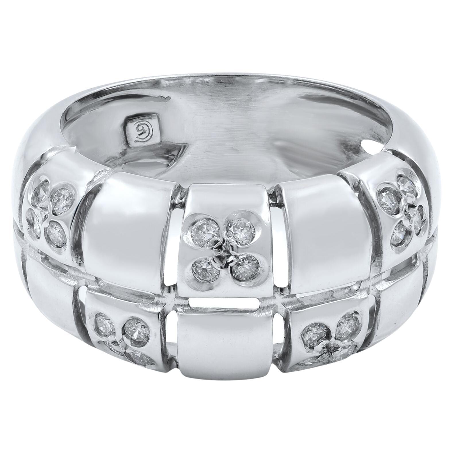 Rachel Koen Anillo de Diamantes de Oro Blanco 14k 0.30 Cttw