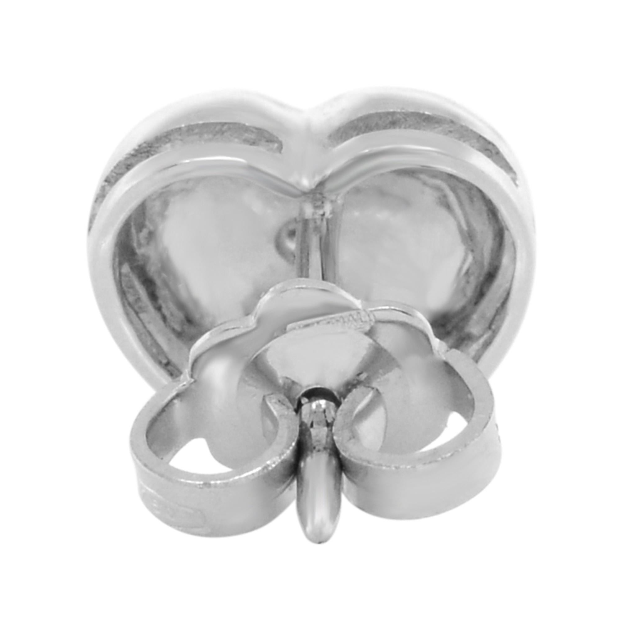 Moderno Rachel Koen Orecchini da donna con diamante in oro bianco 18 carati 0,05 Cttw in vendita
