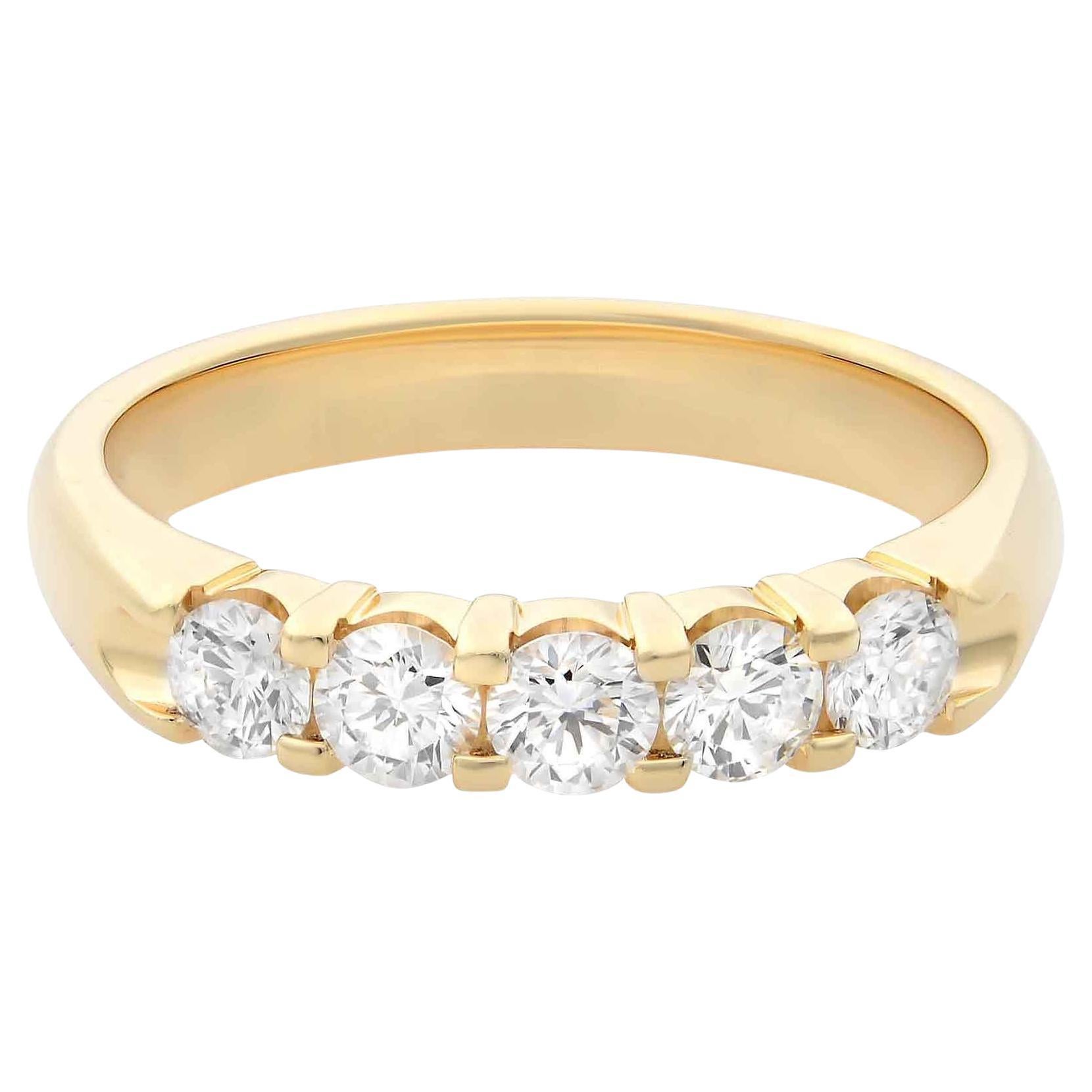 Rachel Koen Diamond Ladies Wedding Band 14K Yellow Gold 0.50cttw For Sale