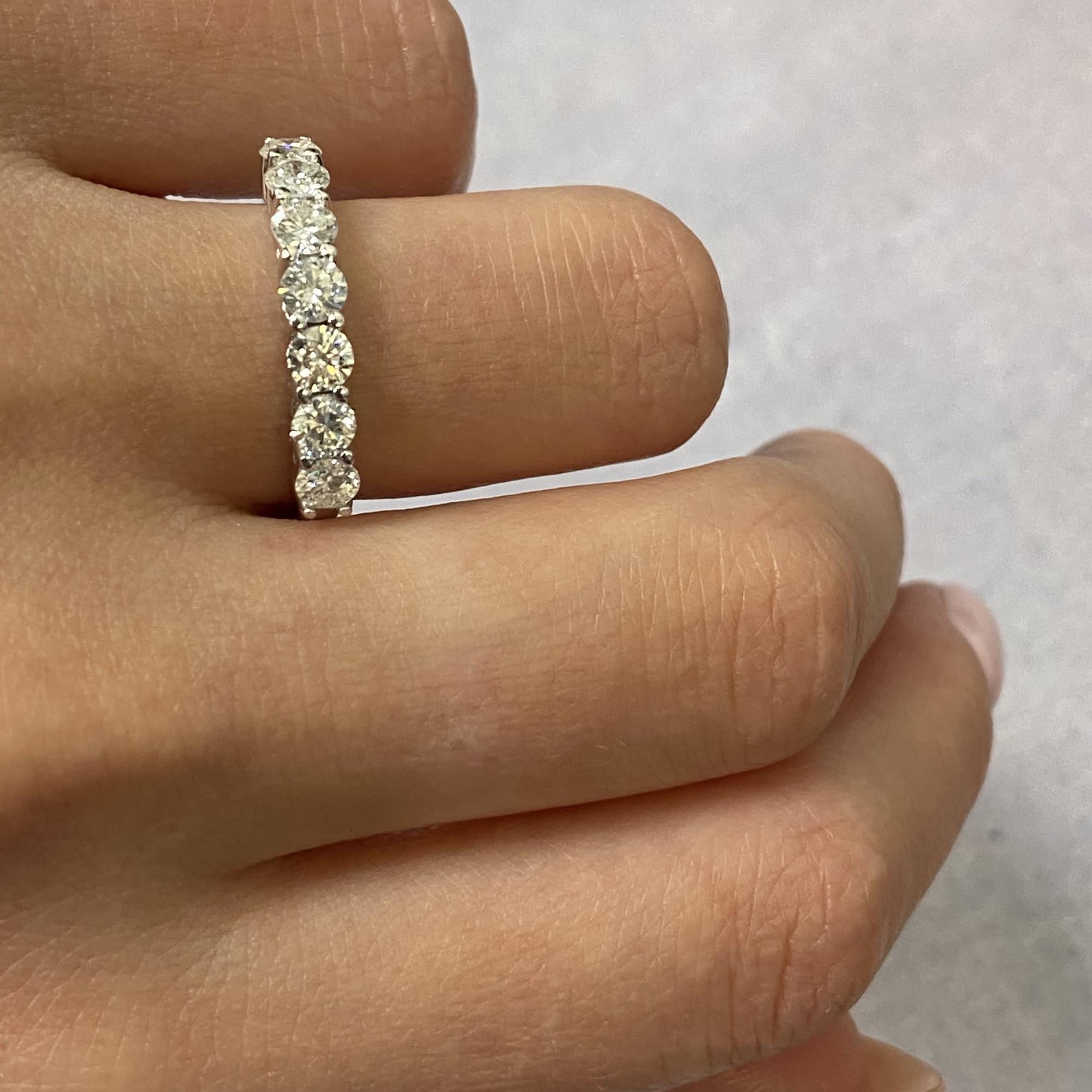 Women's Rachel Koen Diamond Ladies Wedding Band Ring 14K White Gold 1.14cttw For Sale