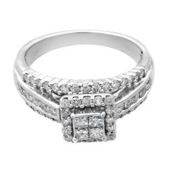 Anello nuziale da donna con diamante Rachel Koen in oro bianco 14K 1,25cttw