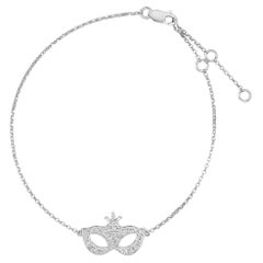 Rachel Koen Bracelet masquerade à chaîne simple en diamants 0,23 carat
