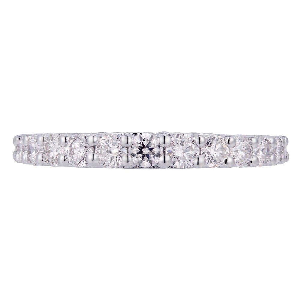Rachel Koen Alliance pour femme en or blanc 18 carats avec pavé de diamants 1,40 carat poids total
