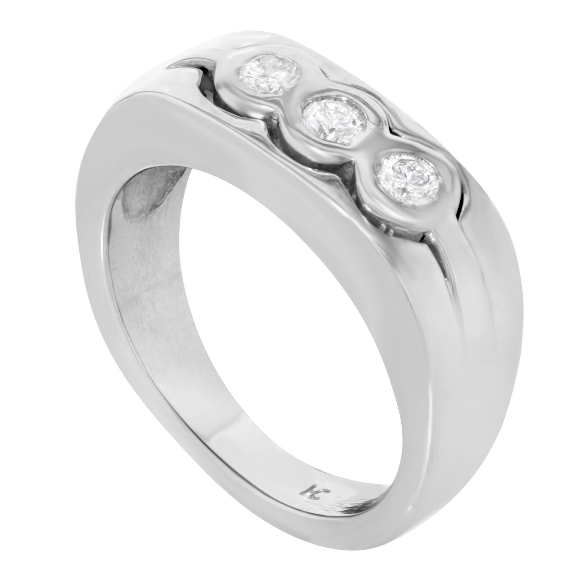 Rachel Koen Diamant-Ringband 14k Weißgold 0,40 Gesamtkaratgewicht (Moderne) im Angebot
