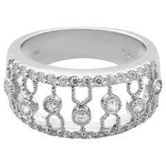 Anello a fascia con diamante Rachel Koen in oro bianco 14K 0,50cttw