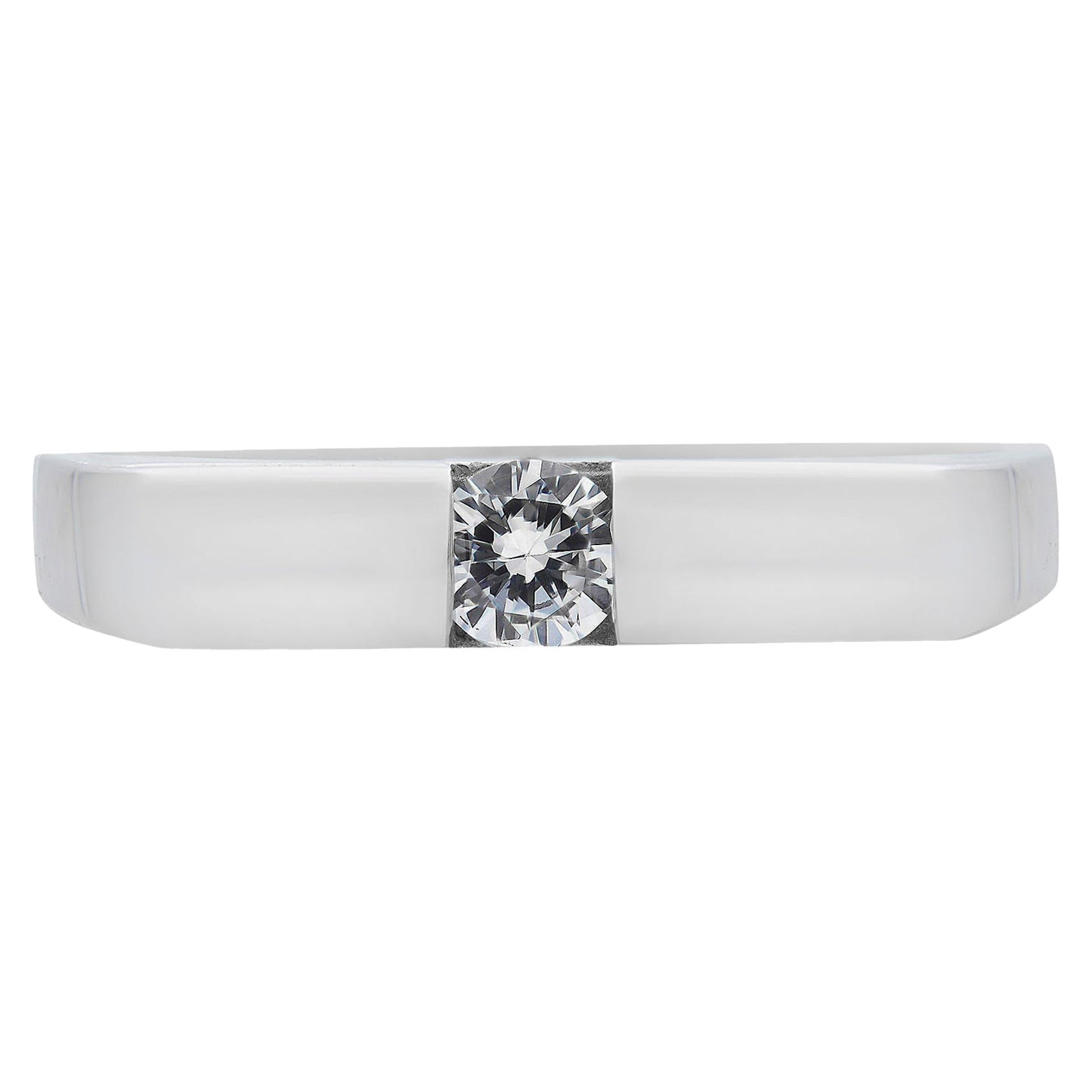Rachel Koen Diamant-Hochzeitsring 14K Weißgold 0,10cttw im Angebot
