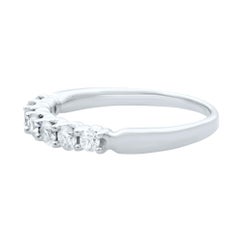 Rachel Koen Diamond Wedding Band Ring 14K White Gold 0.42cttw