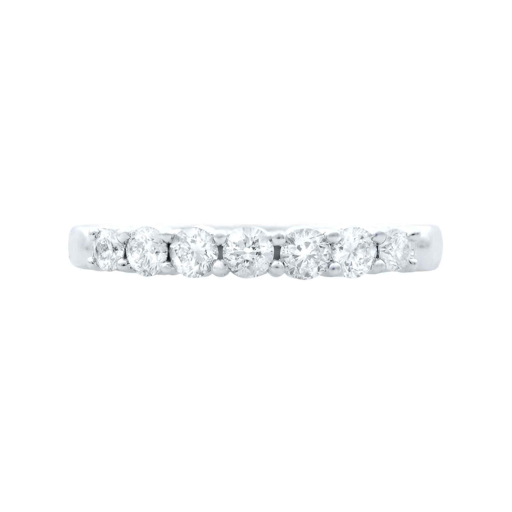 Women's Rachel Koen Diamond Wedding Band Ring 14K White Gold 0.42cttw For Sale