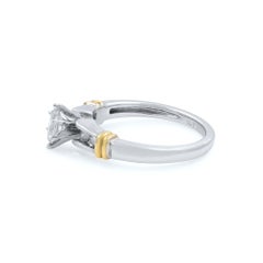 Rachel Koen Diamond Womens Engagement Ring 14K White & Yellow Gold 0.50cttw SZ 7