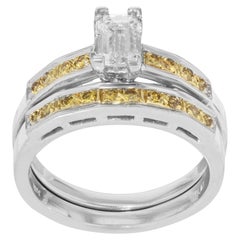 Rachel Koen Diamond Womens Engagement Ring Set Platinum 18K Yellow Gold 2.31Cttw