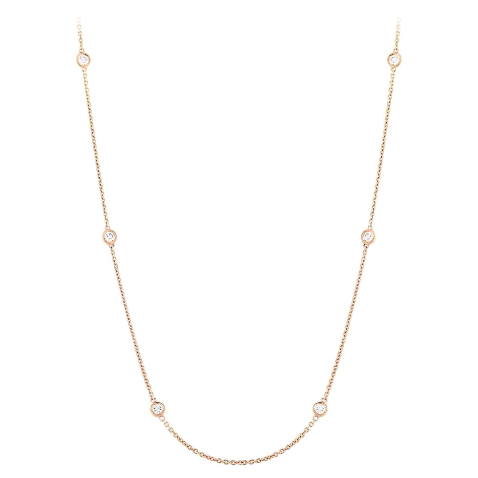 Collar Rachel Koen Diamantes por metros Oro amarillo de 14 quilates 0,77Cttw