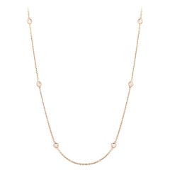 Collana Rachel Koen Diamonds by the Yard in oro giallo 14K 0.77Cttw