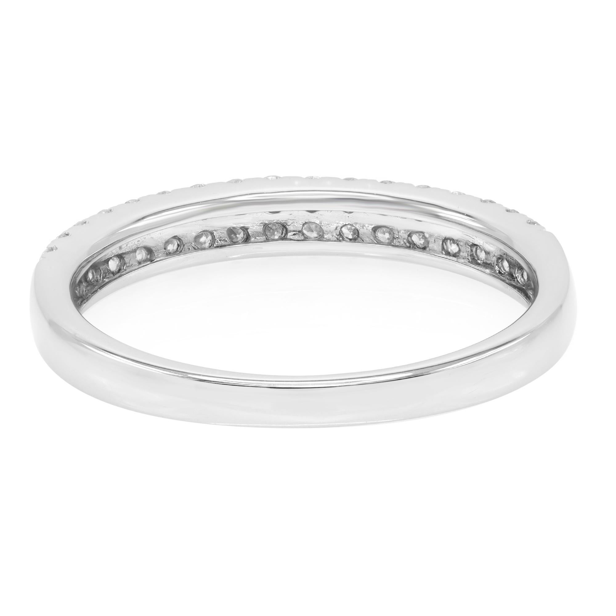 double pave wedding band