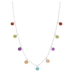 Rachel Koen Edelsteine Kette Halskette 14K Weißgold