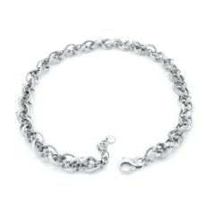 Rachel Koen Handmade Chain Link Necklace 925 Sterling Silver 16 Inches