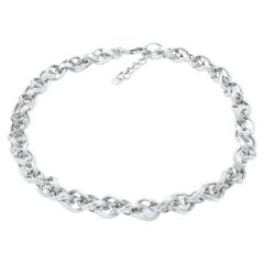 Rachel Koen Handmade Chain Link Necklace 925 Sterling Silver 16 Inches