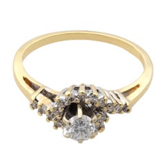 Rachel Koen Ladies Diamond Ring 14K Yellow Gold 0.33cttw