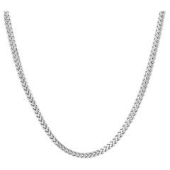 Used Rachel Koen Miami Cuban Link Chain Unisex 14k White Gold