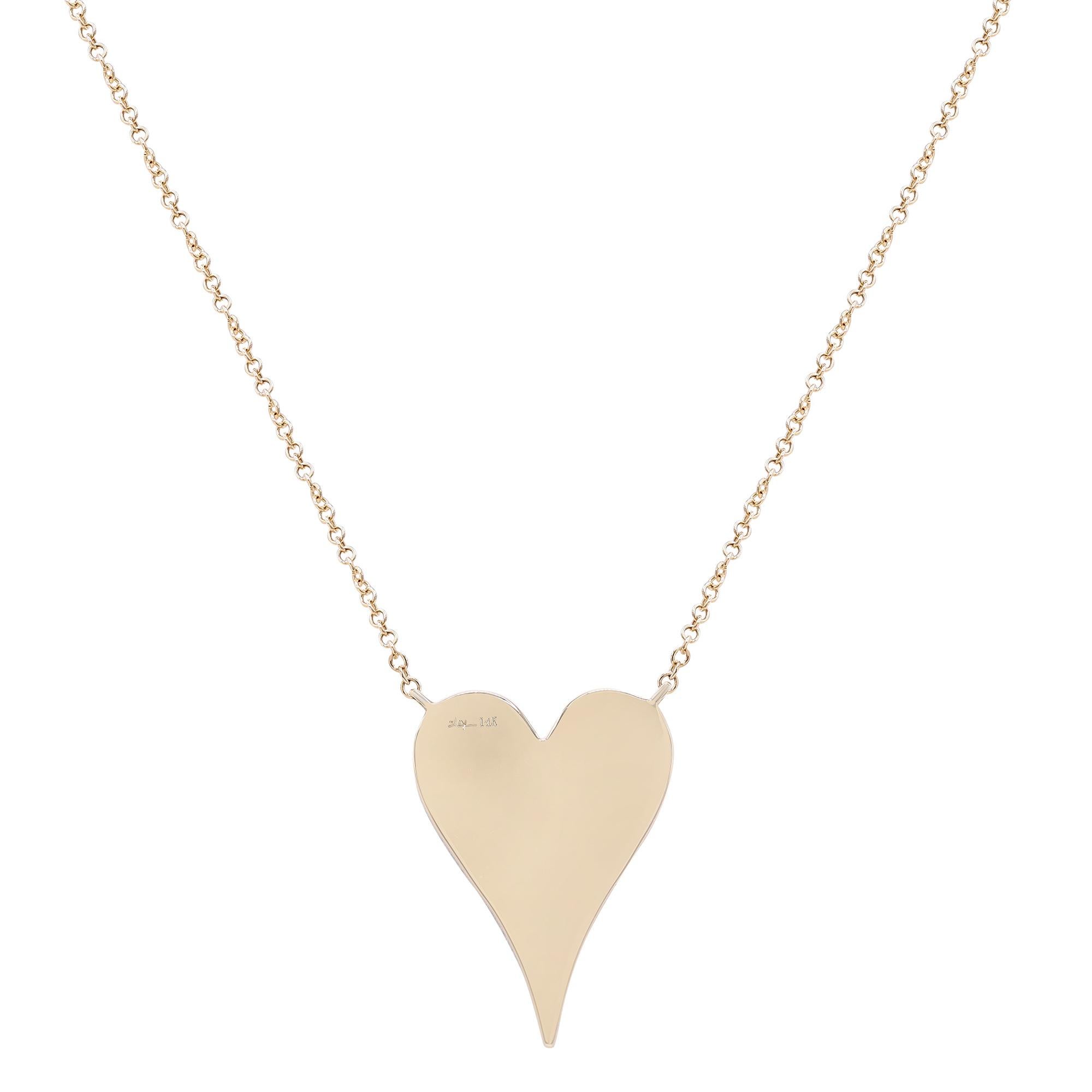 Trendy jewelry with real gold and real diamonds. This beautiful, delicate and precious diamond necklace will leave everyone speechless the moment they see it. Crafted in high polished solid 14k yellow gold. This necklace is set with tiny brilliant