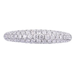 Rachel Koen Pave Diamond Ladies Ring 18K White Gold 0.83cttw