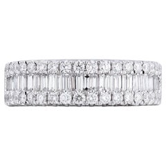 Rachel Koen Bague pour femme avec diamants pavés en platine 1.15cttw