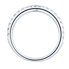 Rachel Koen Pave Diamond Ladies Wedding Band 18K White Gold 0.38cttw