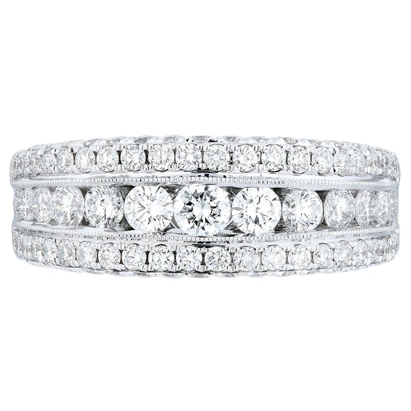 Rachel Koen Alliance pour femme en or blanc 18 carats avec diamants pavés de 2,00 carats poids total