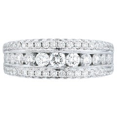 Rachel Koen Alliance pour femme en or blanc 18 carats avec diamants pavés de 2,00 carats poids total