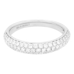 Rachel Koen Alianza de diamantes con pavé Oro blanco de 18 quilates 0,65 qtw