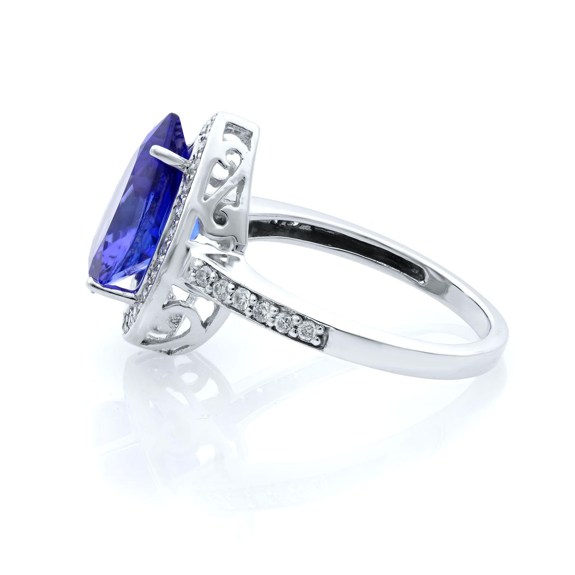 pear shaped tanzanite engagement rings